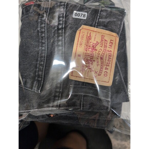 VTG Levis 17550-0260 Paper Tag Black Jeans Size 5 M Made in USA Tapered leg - Picture 14 of 14